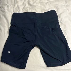 Lulu lemon navy biker shorts size 10